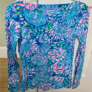 Lilly Pulitzer Aleah Top Multi in Full Bloom XS Like New